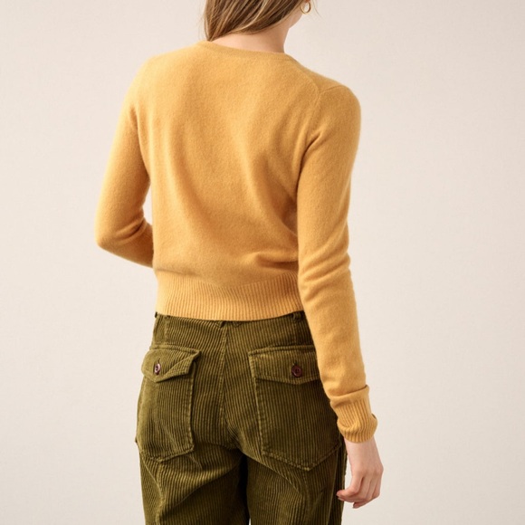 White + Warren Cashmere Puff-Sleeve Sweater in sundial - Picture 2 of 4